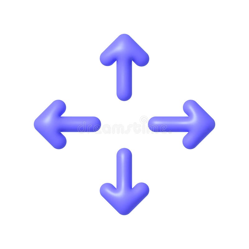 Move 3d icon mouse vector. Pointer cursor. Computer mouse click cursor. Vector design element royalty free illustration