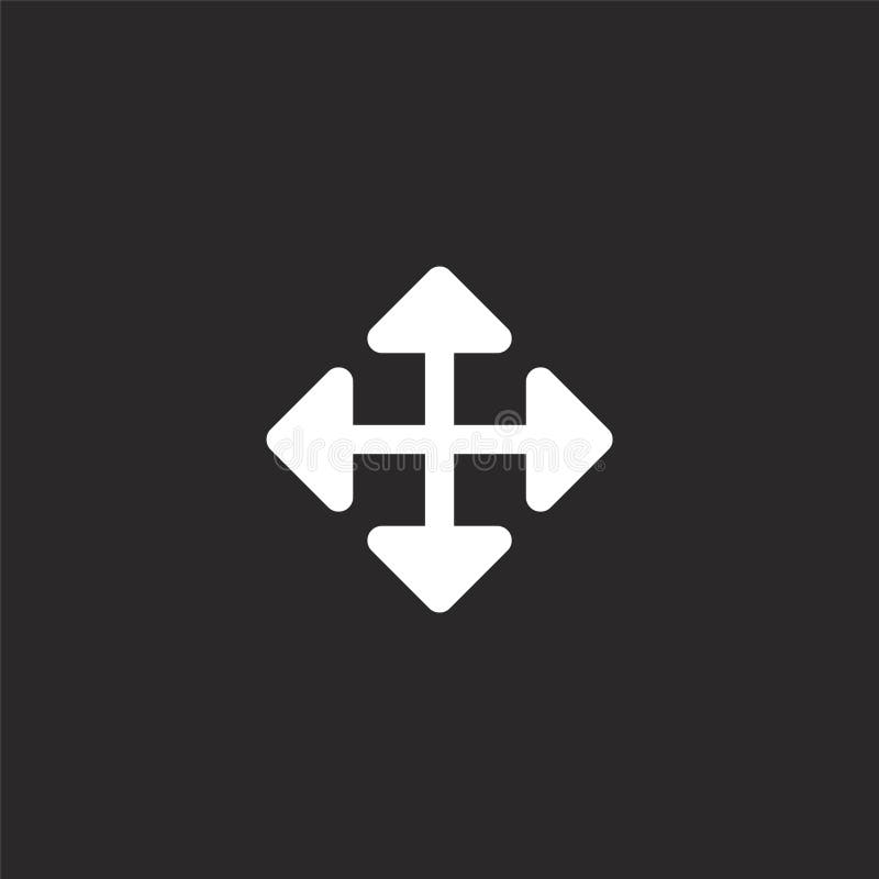 Move icon. Filled move icon for website design and mobile, app development. move icon from filled selection and cursors collection stock illustration
