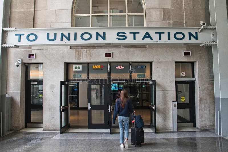 On the Move Union Station Downtown Toronto Ontario Editorial Photo
