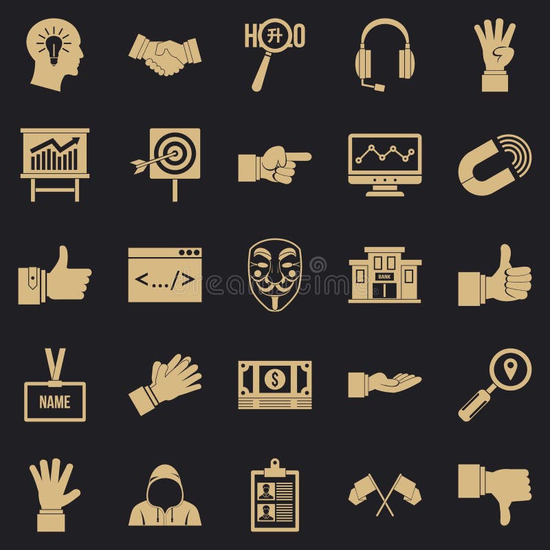 Movement Icons Set, Flat Style Stock Vector Illustration of motor