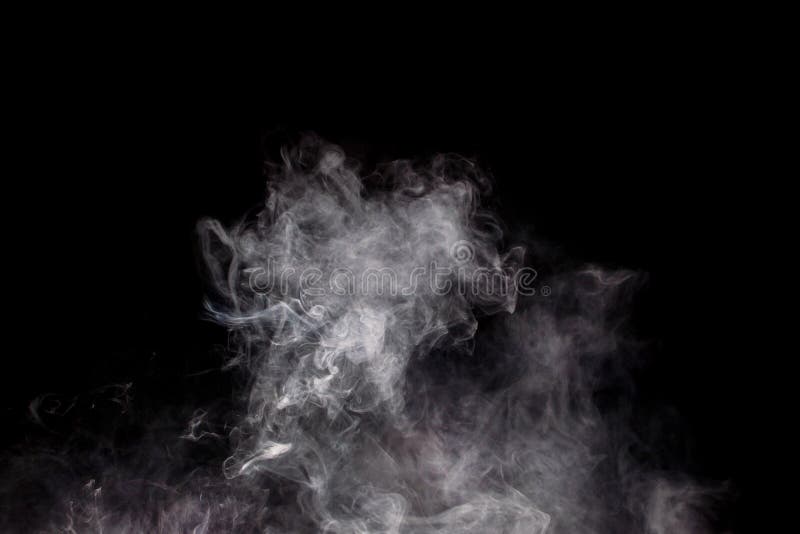Movement of smoke,Abstract white smoke on black background. stock photo