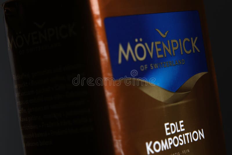 Movenpick, Pack Of Coffee. Swiss Brand, Copy Space Editorial Stock