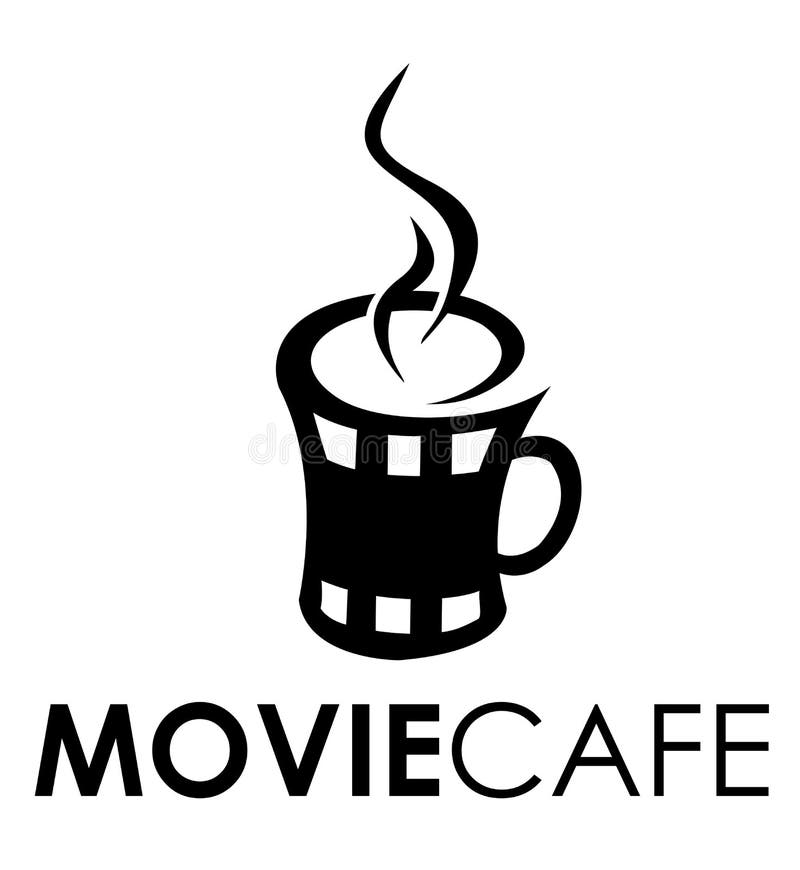 Movie Cafe Logo Design Concept Stock Vector Illustration of mocha