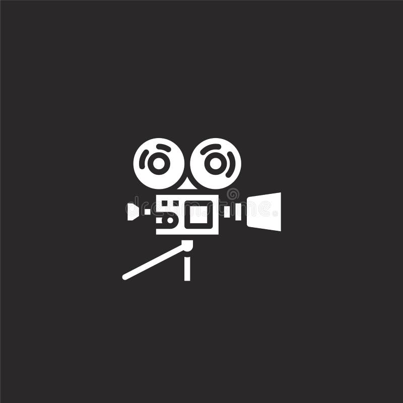 Movie Camera Icon. Filled Movie Camera Icon For Website Design And Mobile,  App Development Stock Vector - Illustration Of Reel, Cinema: 157799608