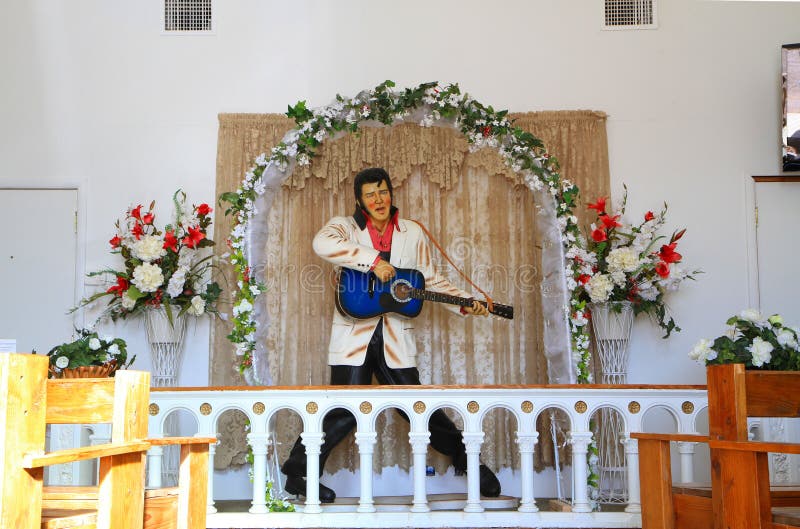 Arizona, Apache Junction - Superstition Mountain Museum: Movie Chapel - Elvis Altar stock photo