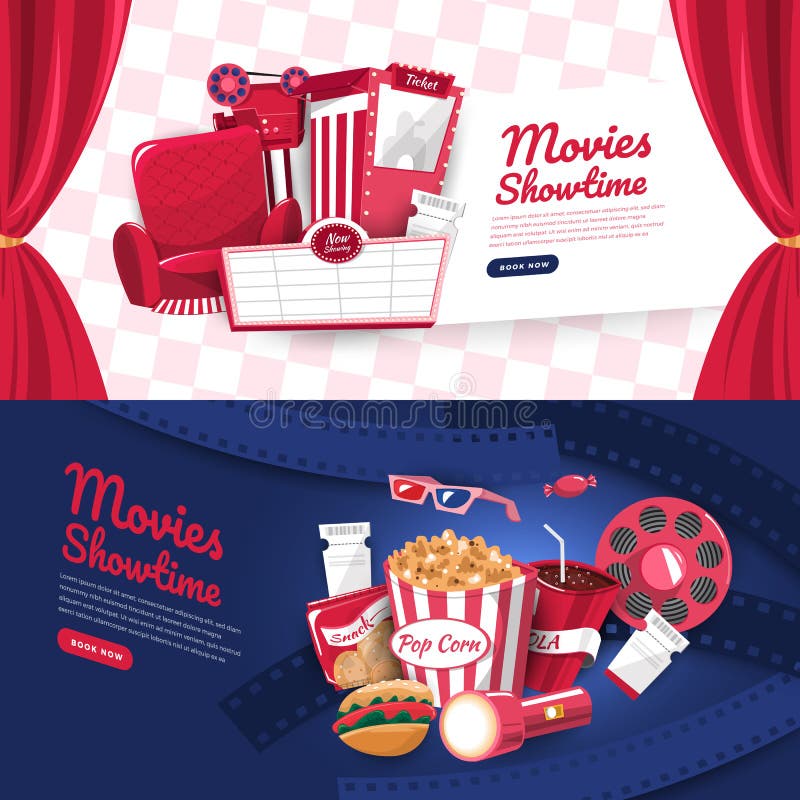 Movie cinema banner design