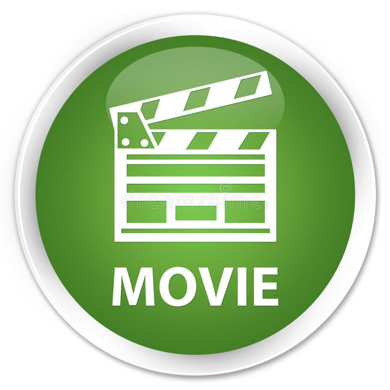 Movie (cinema Clip Icon) Premium Soft Green Round Button Stock ...