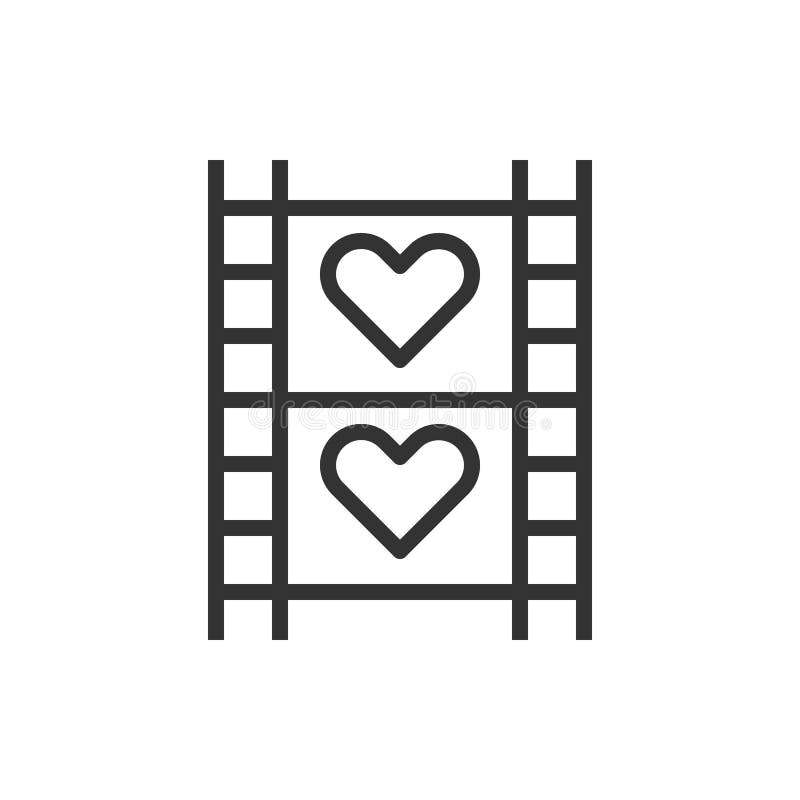 Movie Love Icon Line Vector Illustration Stock Vector Illustration of line, vector 217654726