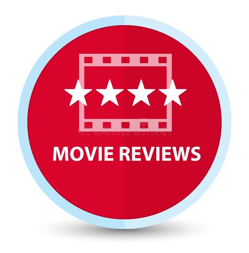 Movie Reviews Flat Prime Red Round Button Stock Vector - Illustration ...