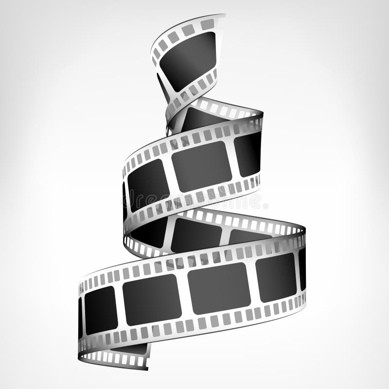 Movie strip spiral 3D design