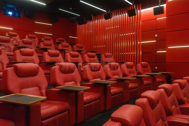 Empty Cinema Cinema With Soft Chairs Before The Premiere Of The Film There  Are No People In The Cinema Sliding Automatic Comfortable Large Leather  Chairs Stock Photo - Download Image Now - iStock