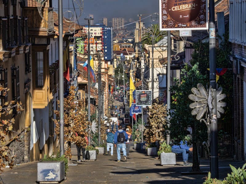 Busy pre-Christmas street in Bogota. Colombia. Busy pre-Christmas street in Bogota. Colombia