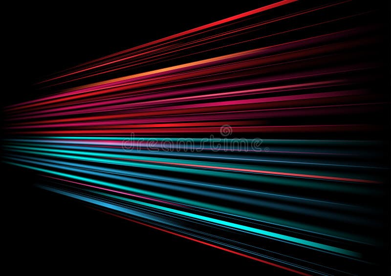 Movimento di linea a colori ad alta velocità immagini stock