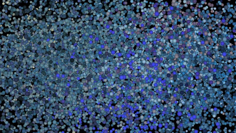 Movimiento molecular de la DNA de las bolas azules abstractas