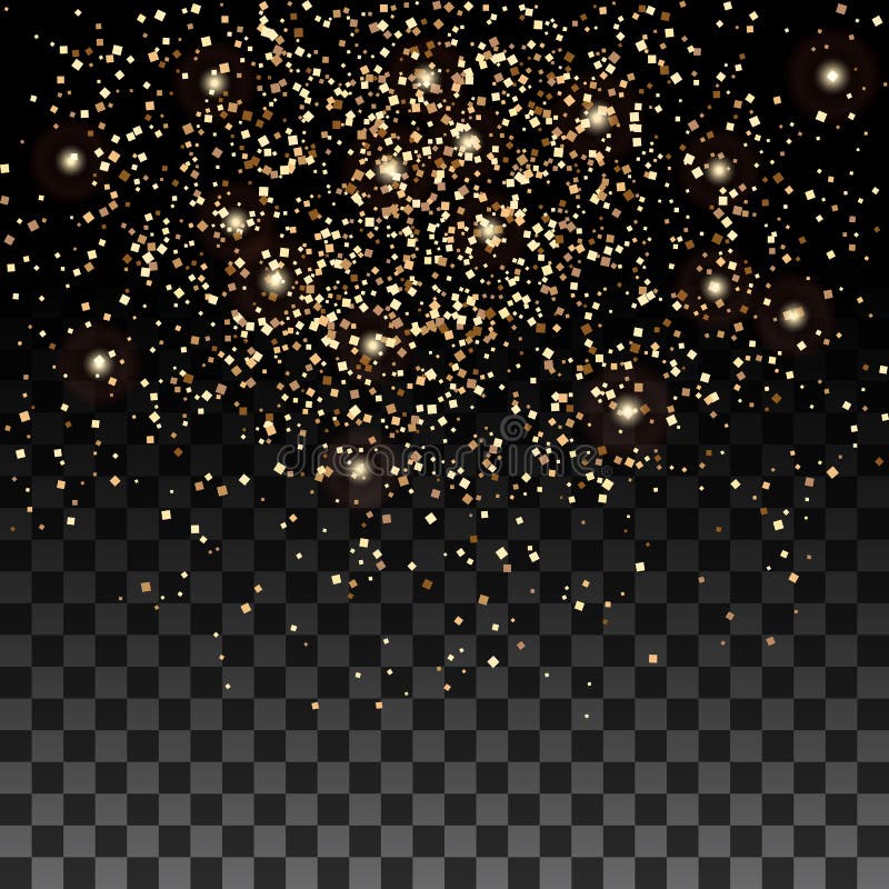 Vector gold glitter particles background effect for luxury greeting rich card. Sparkling texture. Star dust sparks in explosion on transparent background. Vector gold glitter particles background effect for luxury greeting rich card. Sparkling texture. Star dust sparks in explosion on transparent background.