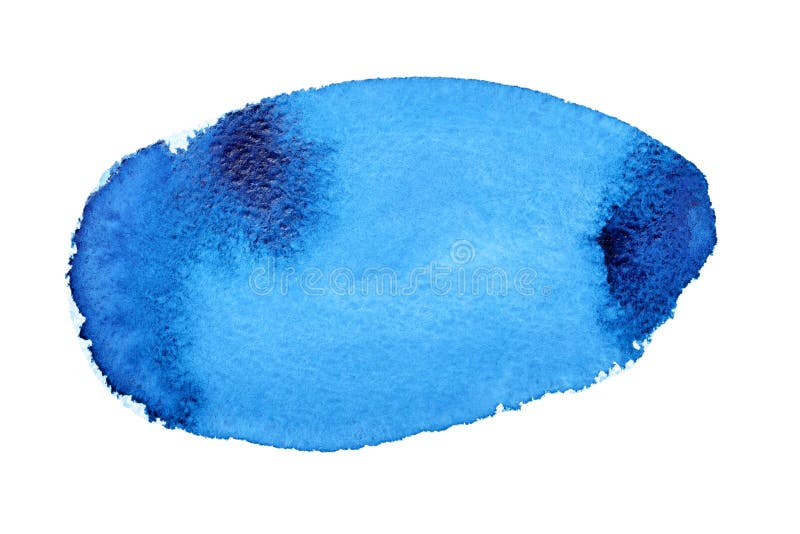 Movimientos azules del cepillo de la acuarela imagen de archivo Movimientos azules del cepillo de la acuarela imagen de archivo