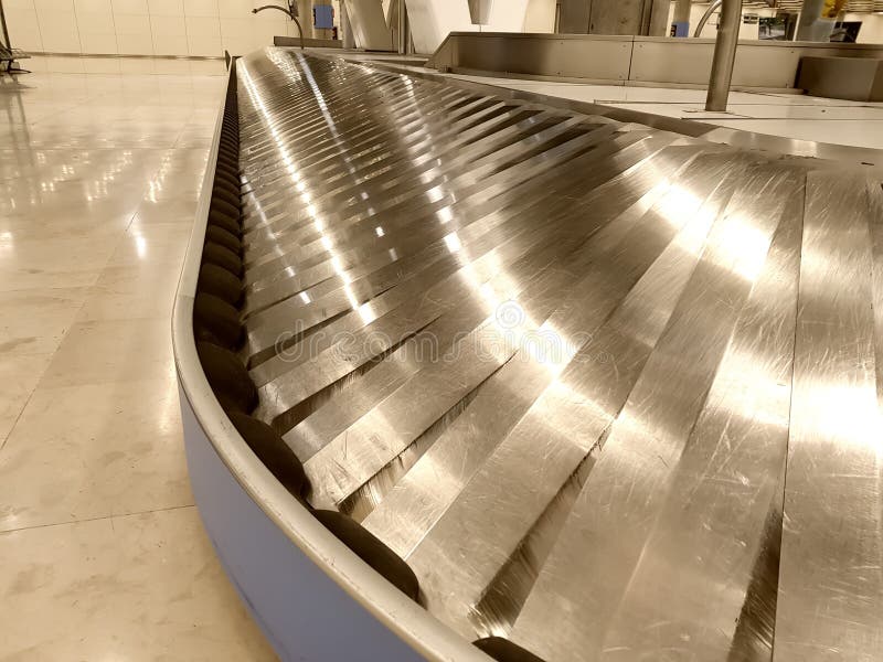 Moving Belt for Baggage at the Airport Stock Image Image of arriving
