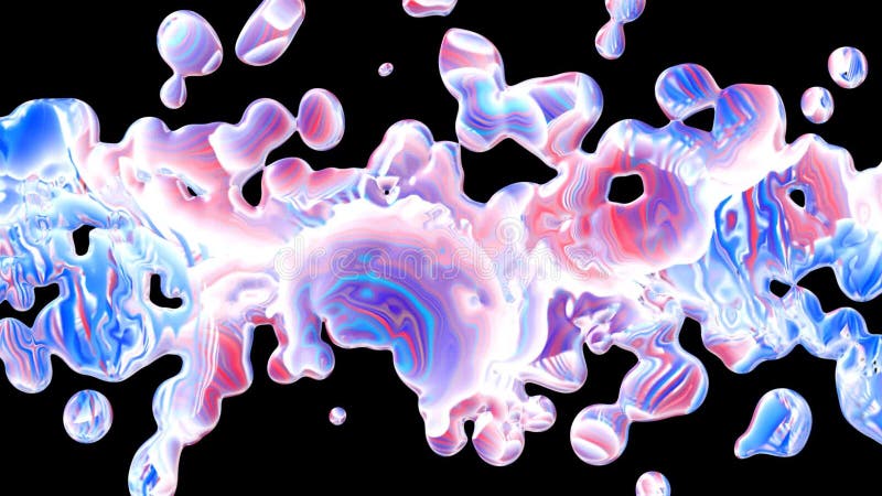 Moving bubbles to spread liquid paint royalty free illustration