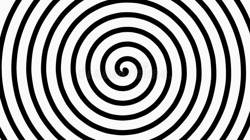 Moving hypnotic endless spiral loop animation. royalty free illustration
