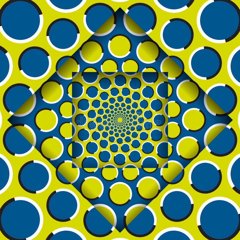 Moving Layers with a Circular Pattern. Abstract Optical Illusion ...