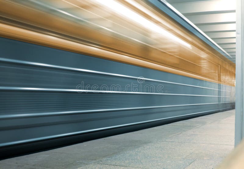 Moving metro train stock images Moving metro train stock images