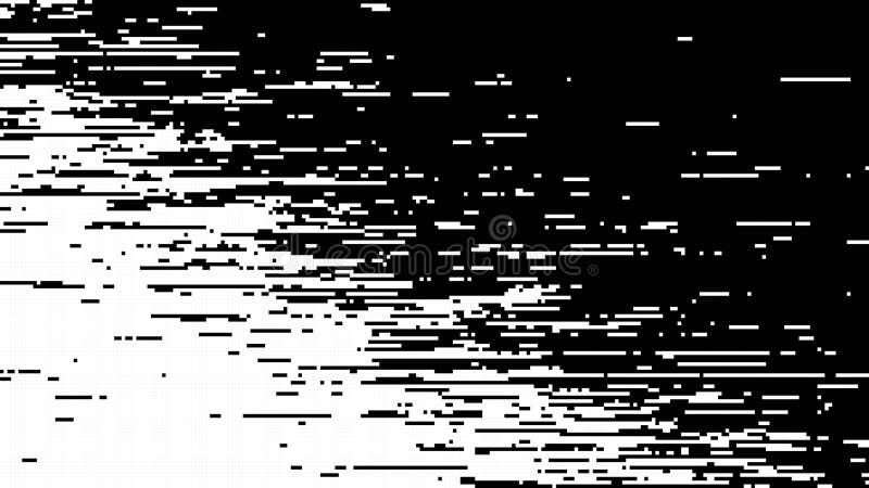 Moving pixel code. Scattered mosaic. Monochrome chaos. Vector halftones stock illustration