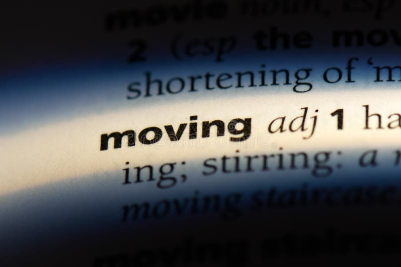 Moving stock photo. Image of text, macro, printed, isolated 126543286