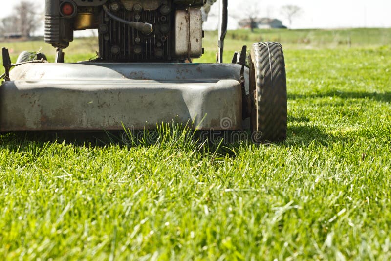 Mower Finish Lawn stock photo. Image of mower, blades 19642166