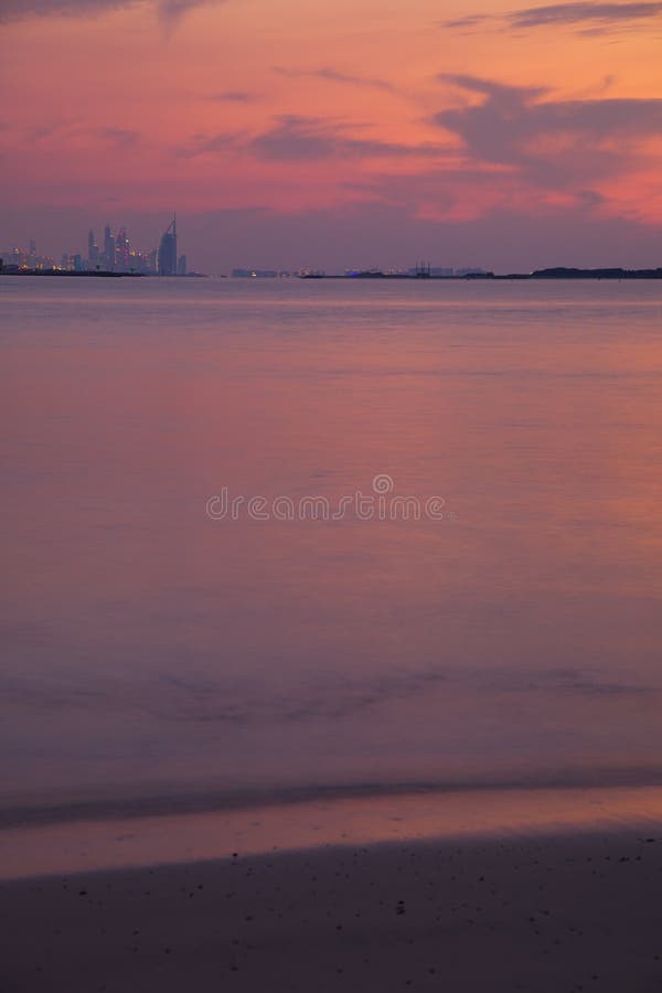 Coucher Du Soleil De Burj Al Arab Photo Stock Image Du