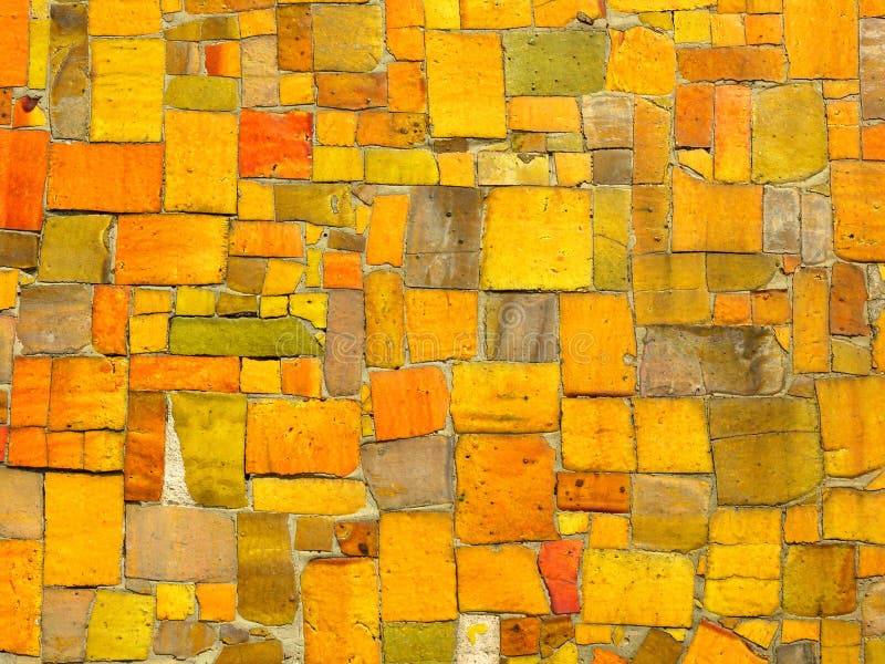Mozaika wzorca przypadkowe płytki żółte