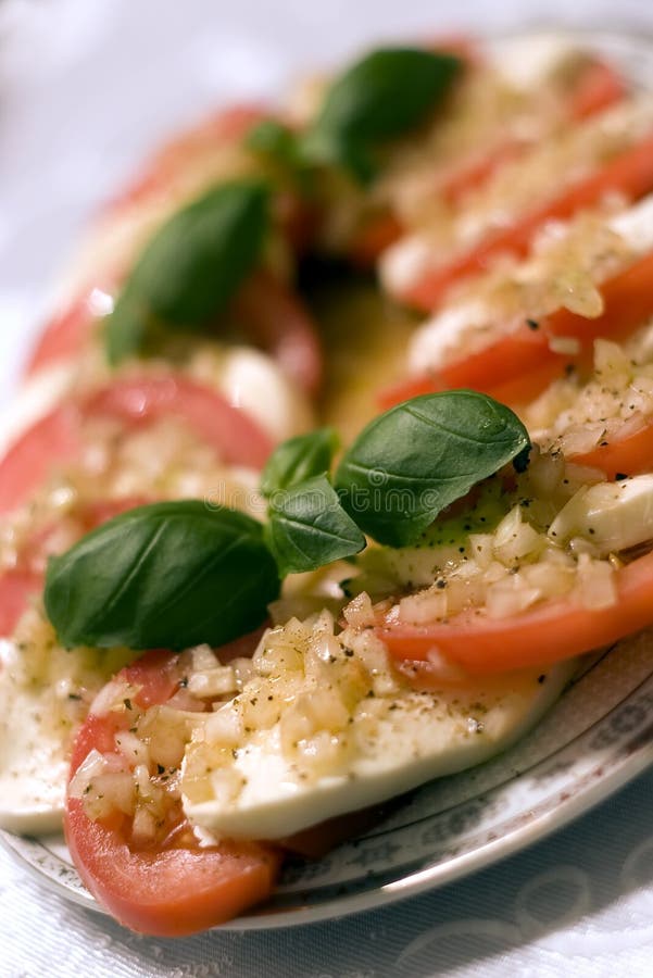 Mozzarella and tomatoes stock image. Image of food, diet 3811249