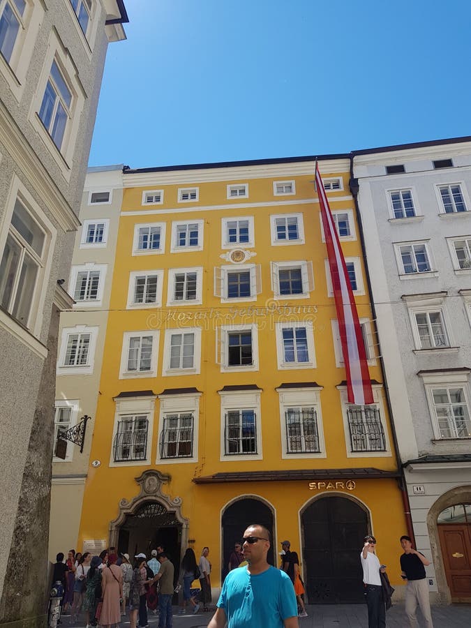 Mozart& x27;s house editorial stock image. Image of landmark 260545684