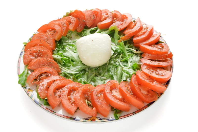 Mozzarella Cheese and Tomato Stock Image Image of meal, nutrition