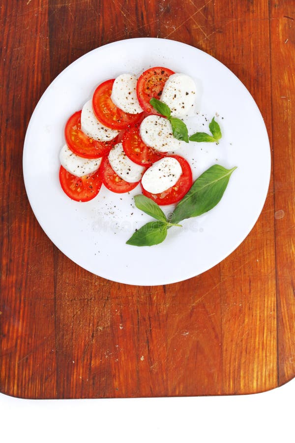 Mozzarella Cheese Tomato and Basil Stock Photo Image of healthy