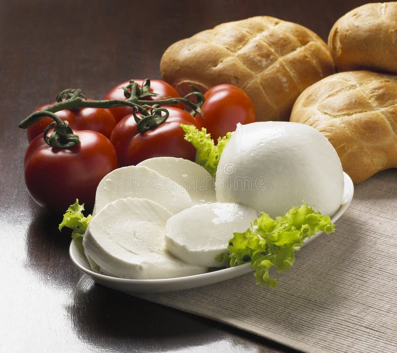Mozzarella итальянки сыра стоковое изображение