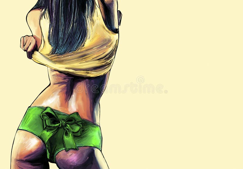 moça com cabelo longo e figura 'sexy' strip-tease da dança ilustração stock moça com cabelo longo e figura 'sexy' strip-tease da dança ilustração stock