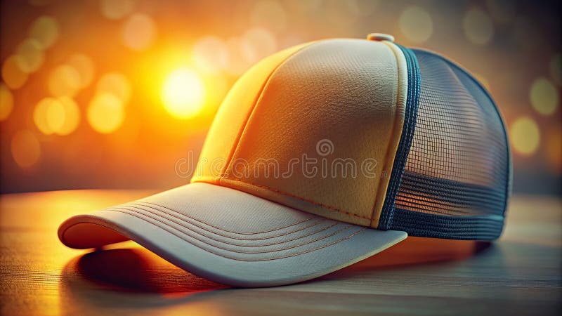 Możliwość dostosowania Trucker Hat Mockup Pokaż swój projekt dzięki profesjonalnemu obrazowi fotorealistycznemu royalty ilustracja
