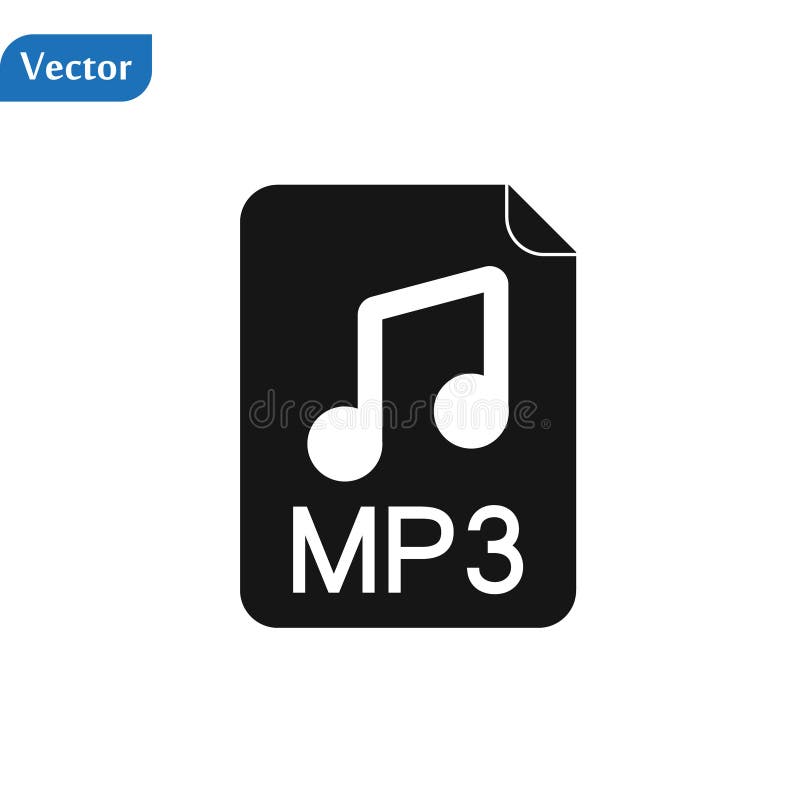 Mp3 File Icon. Logo Element Illustration. Mp3 File Design. Colored