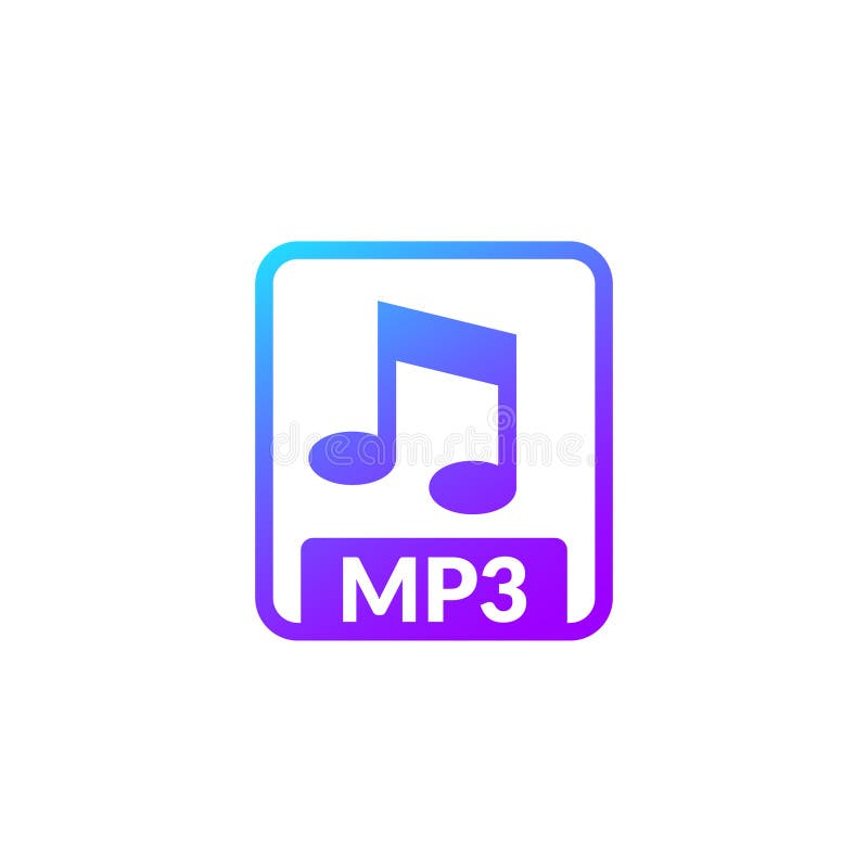 Mp3 File, Lossy Audio Format Icon Stock Illustration - Illustration of ...