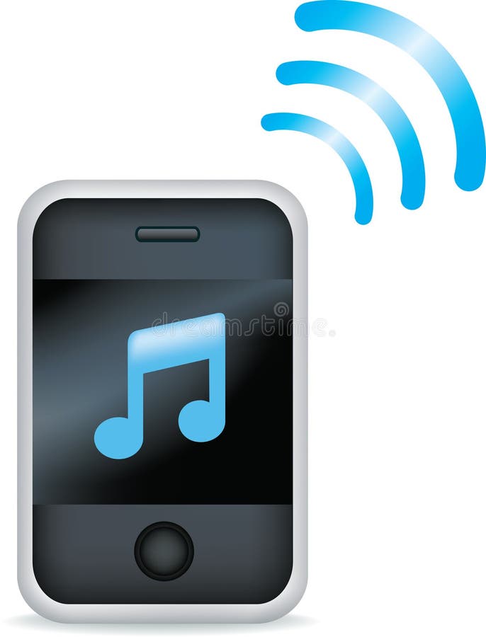 Mp3 phone stock illustration