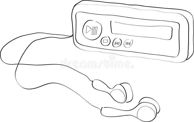 Mp3player stock vector. Image of illustration, song 16803464