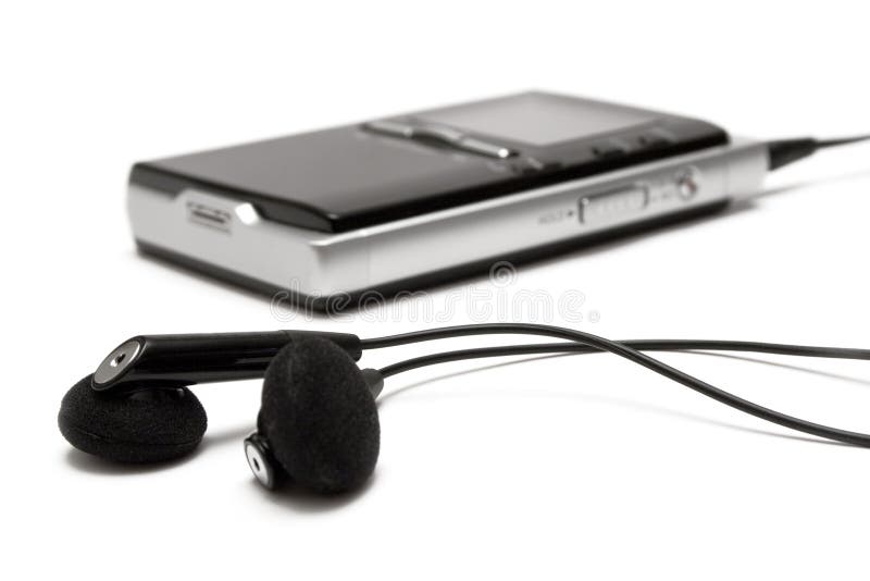 MP3 Player w/ Earphones royalty free stock photos