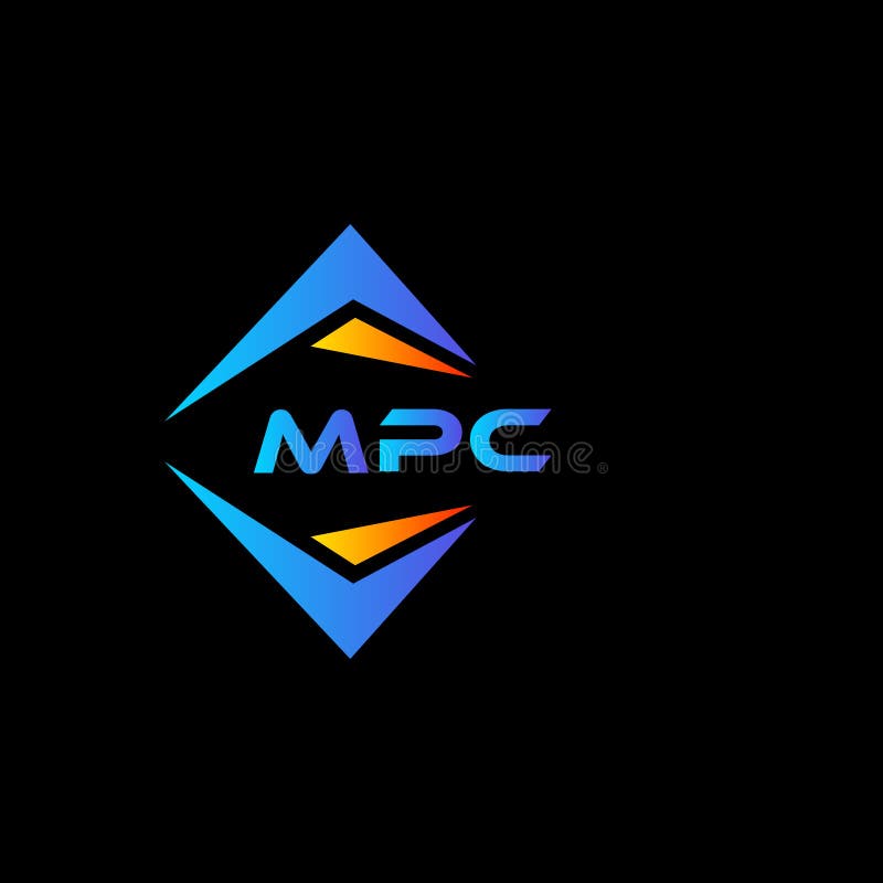 MPC Abstract Technology Logo Design on Black Background. MPC Creative