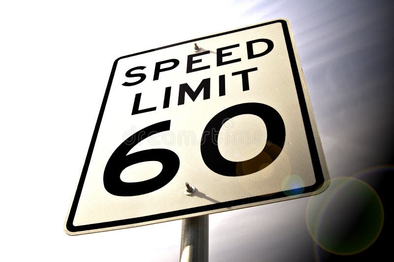 Speed limit sign royalty free stock image