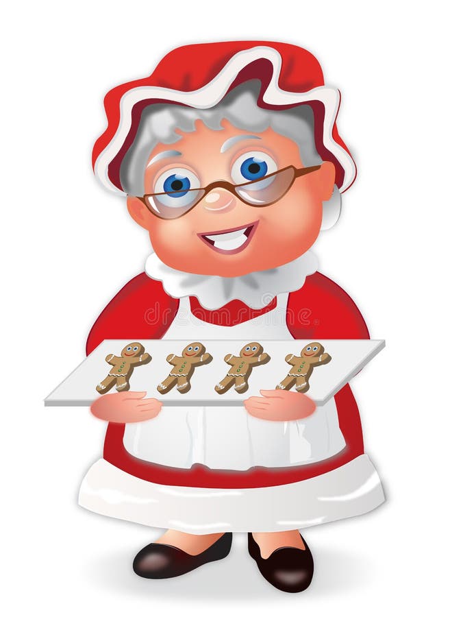 Mrs Claus stock illustration. Image of icing, cartoon - 16432317