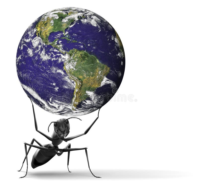 Mrówki pojęcia ziemi ciężka udźwigu władzy siła