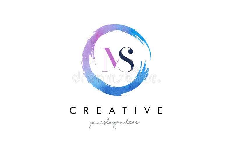 MS Letter Logo Circular Purple Splash Brush Concept. MS Circular Letter Brush Logo. Pink Brush with Splash Concept Design stock illustration MS Letter Logo Circular Purple Splash Brush Concept. MS Circular Letter Brush Logo. Pink Brush with Splash Concept Design stock illustration