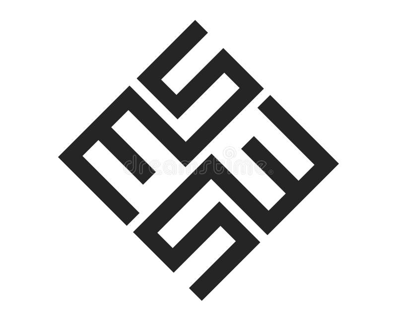 MS Letter Dots Logo Design with Creative Trendy Bubbles. Stock Vector