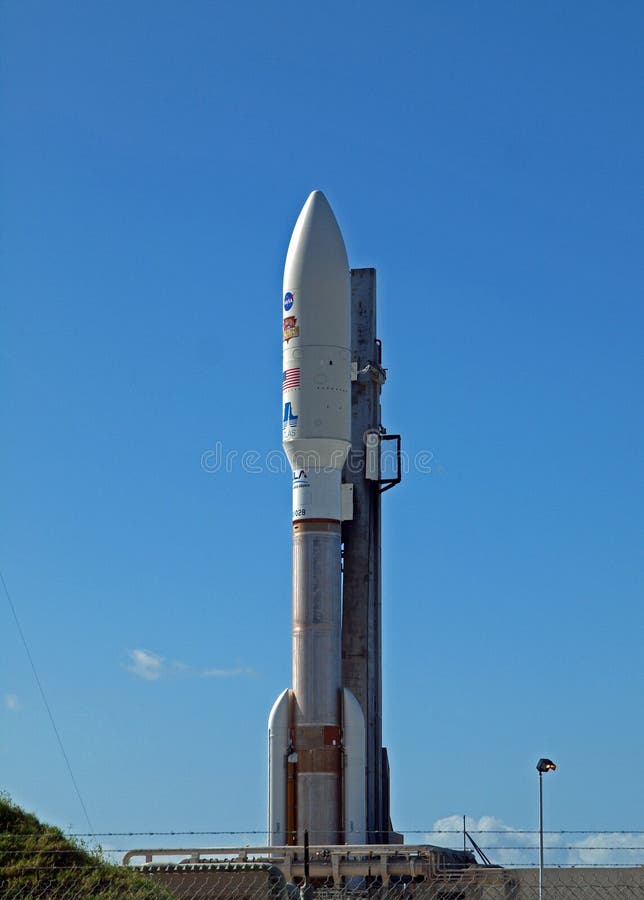 The Atlas 5 rocket containing the Mars Science Laboratory ready for launch. The Atlas 5 rocket containing the Mars Science Laboratory ready for launch.