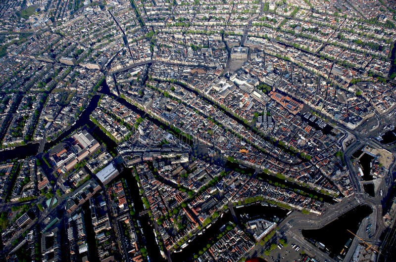 Msterdam, vista aerea del centr storico della città